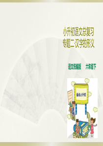 小学语文部编版小升初总复习专题二《汉字的形义》课件