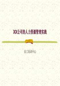 XX公司的人力资源管理实践PPT89
