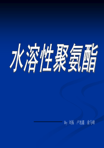 水溶性聚氨酯