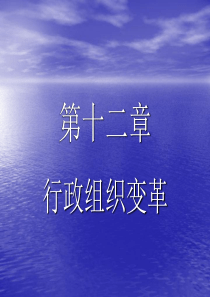 第十二章行政组织变革