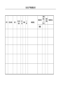 安全生产事故统计表