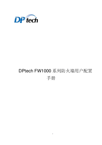 DPtech-FW1000系列防火墙系统用户配置手册