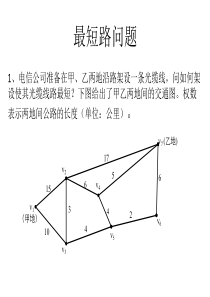 运筹学最短路问题