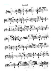 巴赫作品《加沃特舞曲》Gavotte-I-&-II--BWV1012;J.-S.-Bach古典吉他谱