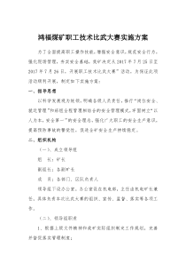 鸿福煤矿技能比武活动方案
