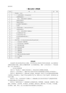 A101010《一般企业收入明细表》