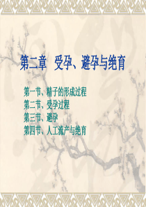 第二章---受孕、避孕与绝育