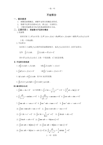 高等数学不定积分重点难点复习