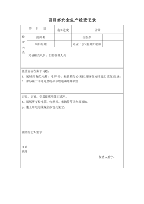 安全生产检查记录(有内容)