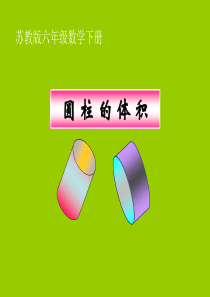 苏教版六年级下册数学圆柱的体积课件PPT