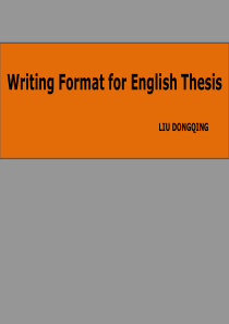 《英语论文格式》PPT课件