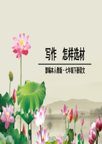 人教版语文七年级下册第四单元写作《怎样选材》优质教学课件-(共20张PPT)