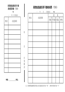 党组会议表决票