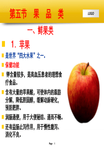 营养配餐员基础知识第一章第五节果品类