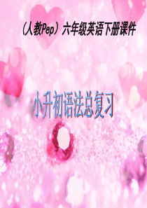 人教PEP版英语六年级下册《小升初语法总复习 1》课件