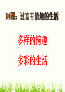 14.1 多样的情趣 多彩的生活 课件(2017.3.16共29张PPT)
