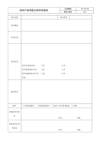 知识产权风险分析评估报告