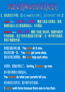 must(必须)和have to(必须)的区别