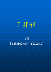IT项目管理概述精华