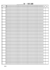 工地员工工天表