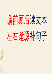 中考复习之补写