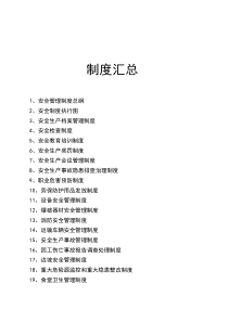 XXXX安全生产管理制度与安全操作规程
