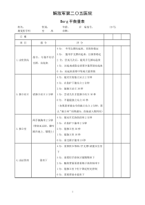 Berg平衡量表(原版)