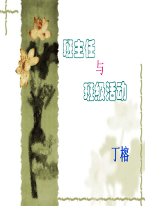 丁榕班主任与班级活动班主任教师业务提升篇主题班会课件PPT