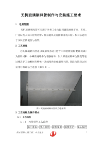 玻璃钢风管制作与安装施工要求