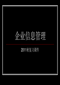 企业信息管理复习