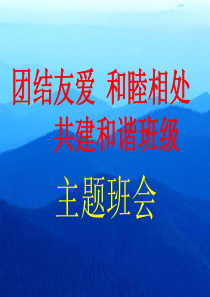 团结友爱和睦相处共建和谐班级主题班会PPT课件及教案主题班会班集体教育PPT课件及教案
