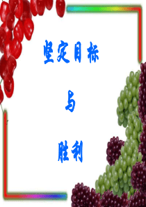 坚定目标与胜利旧人教版目标理想主题班会课件PPT