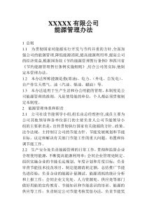 xxx能源管理办法