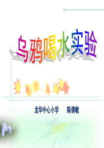 小学一年级科学------乌鸦喝水实验