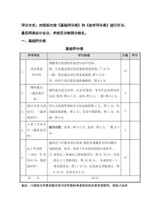 《技术评分表》进行打分-最后两表合计总分-并按百分制
