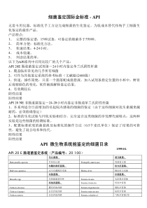 API及API各试剂条鉴定细菌目录