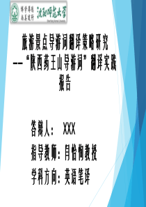 翻译硕士答辩PPT