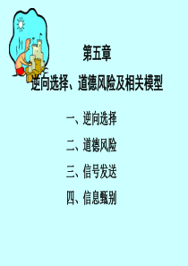 5-逆向选择、道德风险及相关模型