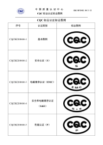 CQC-标志认证标志图例