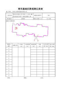 塔吊基础沉降观测记录表