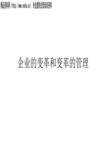 企业的变革和变革的管理（PPT376页）