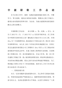 中级职称工作总结