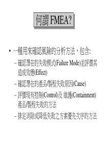 企业管理Fmea培训教材