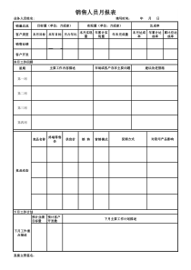 业务员月报表3