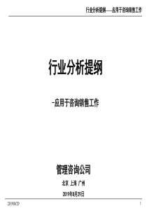 行业分析报告模版