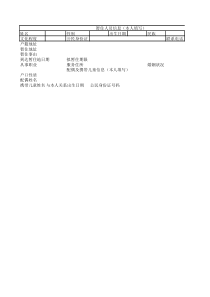 福建省流动人口信息登记表