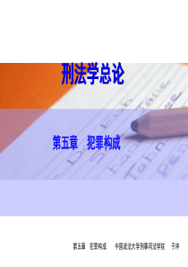 第五章--犯罪构成