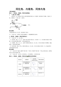 同位角内错角同旁内角及平行证明