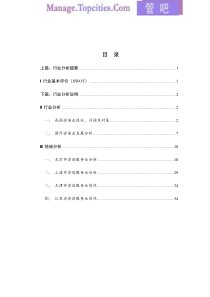 行业预测与分析报告(1)