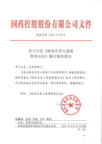 《财务负责人委派管理办法》
